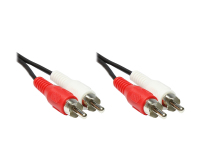 Alcasa 2 x RCA/2 x RCA 5m Audio-Kabel Schwarz, Rot, Weiß