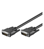 Goobay 0.5m Dual Link DVI-D Cable DVI cable Black