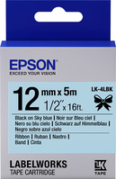 Epson Cartucho de etiquetas de cinta satinada LK-4LBK negro/azul claro de 12 mm (5 m)