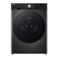 LG F4Y711BBTA1 washing machine Front-load 11 kg 1400 RPM Black, Metallic