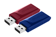Verbatim Slider - USB Drive - 2x32 GB - Blue/Red