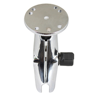 RAM Mounts Chrome Double Socket Arm with Round Plate