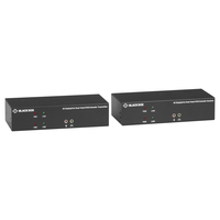 Black Box KVX-Serie KVM Extender über CATx – 4K, Dual-Head, DisplayPort, USB 2.0 Hub, Seriell, Audio, lokales Video, Extenderkit