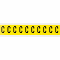 Brady 3430-C self-adhesive label Rectangle Removable Black, Yellow 10 pc(s)