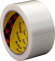 3M 89597550 cinta adhesiva Apto para uso en interior 50 m Polipropileno de orientación biaxial (BOPP, Biaxially Oriented Polypropylene), Fibra de vidrio Transparente