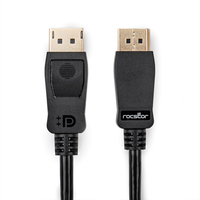Rocstor Y10C284-B1 DisplayPort cable 3.7 m Black