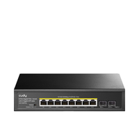 Cudy GS1008PS2 łącza sieciowe Nie zarządzany Gigabit Ethernet (10/100/1000) Obsługa PoE Czarny