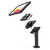Compulocks iPad 10.9" 10th Gen PowerMove Tilting Stand 8" Black