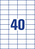 Avery 3651 etiqueta autoadhesiva Rectángulo Permanente Blanco 4000 pieza(s)