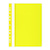 Skoroszyt OFFICE PRODUCTS, PP, A4, miękki, 100/170mikr., wpinany, żółty