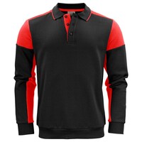 Printer Prime Polosweater zwart/rood - maat XXXL
