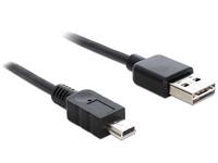 DELOCK USB Kabel A -> Mini-B St/St 5.00m sw Easy USB