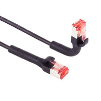 FTP CAT6A 10 Flexline Gigabit Netwerkkabel - CU - Buigbare connector - 1 meter - Zwart