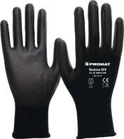 NORDWEST Handel AG Rękawice Blackstar NPU rozmiar 8 (L) czarny nylon z poliuretanem EN 388 kategori