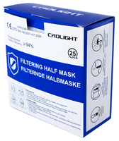 Maska / półmaska FFP2 w opakowaniu 25 sztuk z zaciskiem na nos z certyfikatem CE