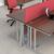 Maestro 25 left hand wave desk 1400mm wide - silver cable managed leg frame and