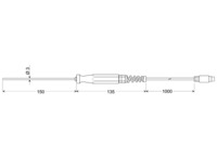 Tauchfühler, -200 bis 600 °C, Pt100 Sensor, GTF601-B-GE