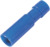 Rundstecker, Ø 4 mm, L 25.2 mm, isoliert, gerade, blau, 1,5-2,5 mm², AWG 16-14,