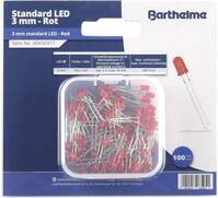 Barthelme LED készlet Piros Kerek 3 mm 600 mcd 30 ° 20 mA 2 V