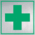 Rettungszeichen-Schild - Erste Hilfe, Silber, 15 x 15 cm, Kunststoff, Seton
