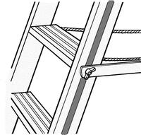Strebenset starr, (2 Stück) aushängbar, für ein- und beidseitge Leitern mit 12+1