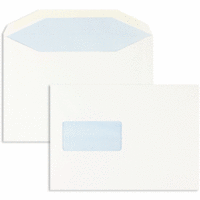 Kuvertierhüllen C5 100g/qm gummiert Fenster VE=500 Stück weiß