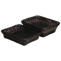 APS Frames Polyratten Basket in Dark Brown Stackable 100x265x325mm