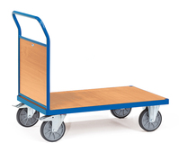 fetra® Stirnwandwagen, Ladefläche 850 x 500 mm, 500 kg Tragkraft, 1 Holzwand