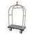 Stainless steel crown style luggage trolley with buffer wheels