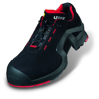 UVEX 1 Sicherheits-Halbschuh S3 SRC Gr. 37, schwarz/rot, 8516.2, Weite 11