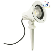 LED Spießstrahler Typ Nr. 2356, IP54, 16W 3000K 2240lm 30°, dreh- und schwenkbar, dimmbar, Alu-Guss / Glas, Weiß matt