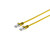 Netzwerkkabel-RJ45 Patchkabel-Flachkabel, Flat U/FTP m. CAT 7 Rohkabel, slim, gelb, 5,0m