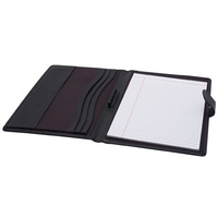 A4 Conference Folder and Pad Leather Look Black 2900