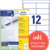 Universal-Etiketten, A4 mit ultragrip, Adressaufkleber, 97 x 42,3 mm, 100 Bogen/1.200 Etiketten, weiß