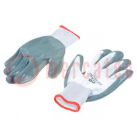 Protective gloves; Size: XL; grey-black; Resistance to: abrasion