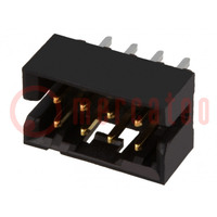 Connector: plaat-snoer/plaat; contact; mannelijk; PIN: 8; op PCB