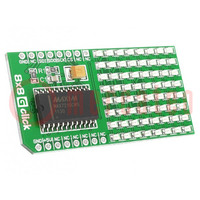 Click board; LED-matrix; SPI; MAX7219; insteekprintplaat; 5VDC