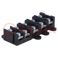 Terminal block; screw terminal; 1.5÷4mm2; 380V; ways: 5; black