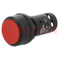 Switch: push-button; 22mm; Stabl.pos: 1; NO; red; none; 1A/240VAC