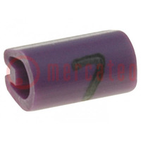 Markeringen; Aanduiding: 7; 1,5÷2mm; PVC; paars; -45÷70°C