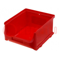 Pojemnik: kuweta; plastik; czerwony; 137x160x82mm
