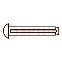 Rivet pin; steel; BN 893; Ø: 5mm; L: 16mm; DIN 1476; ISO 8746