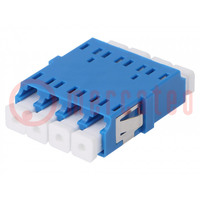 Connector: fiber optic; socket,coupler; single mode (SM),quad