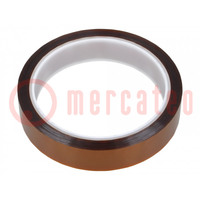 Tape: high temperature resistant; Thk: 0.07mm; 50%; amber; W: 19mm