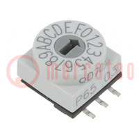 Encoding switch; HEX/BCD; Pos: 16; SMD; Rcont max: 80mΩ; P65