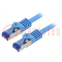 Patch cord; S/FTP; 6a; Line; Cu; LSZH; blau; 0,25m; 26AWG; -20÷75°C