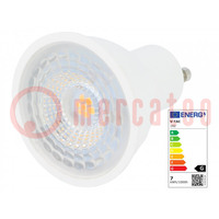 Lámpara LED; blanco caliente; GU10; 220/240VAC; 480lm; P: 6,5W