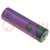 Battery: lithium (LTC); 3.6V; AA; 2200mAh; non-rechargeable