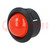 Indicator: LED; prominent; red; Ø25.65mm; for PCB; plastic