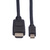 ROLINE Mini DisplayPort Kabel, Mini DP-HDTV, ST/ST, schwarz, 2 m
